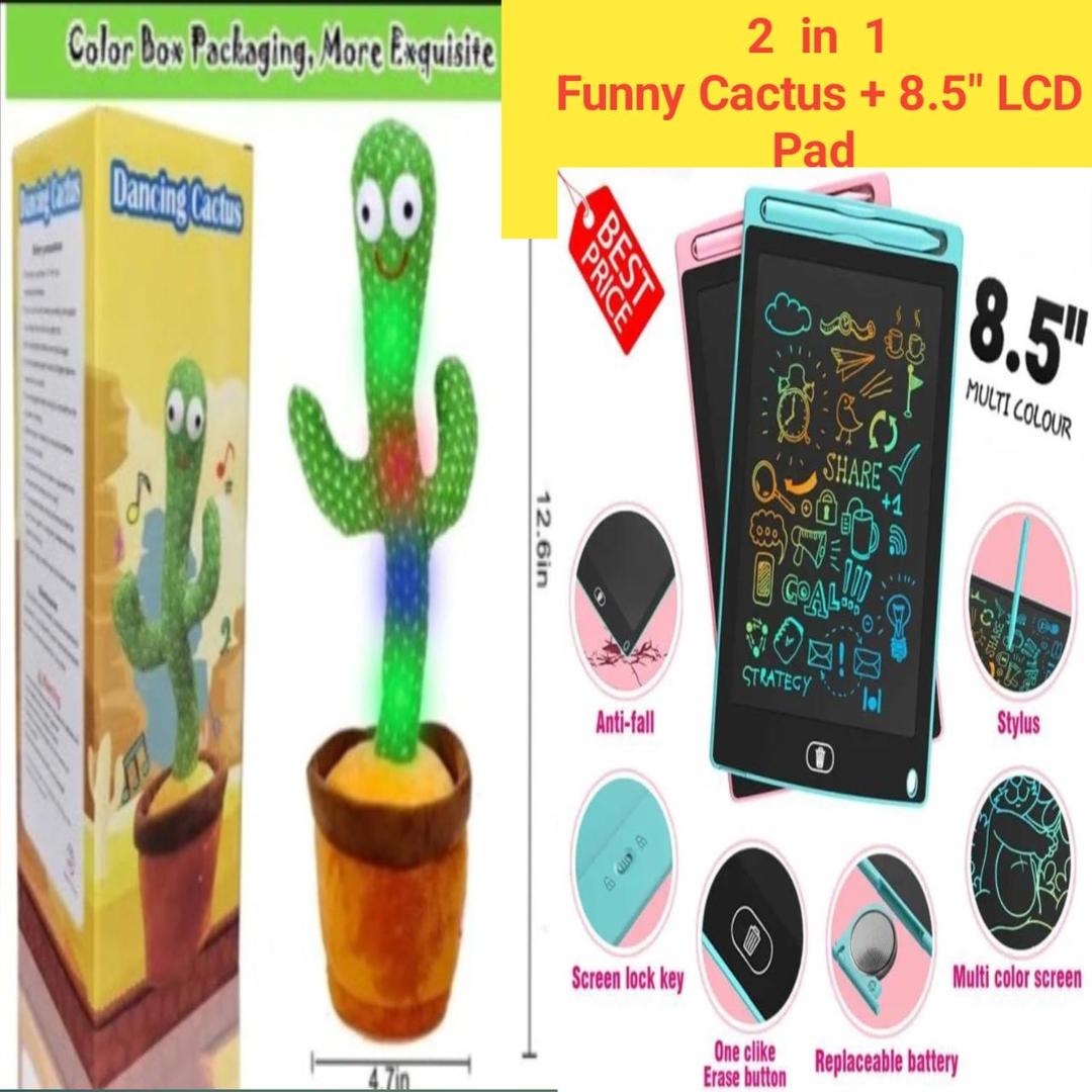 2-in-1 Dancing Cactus & LCD Writing Tablet for Kids