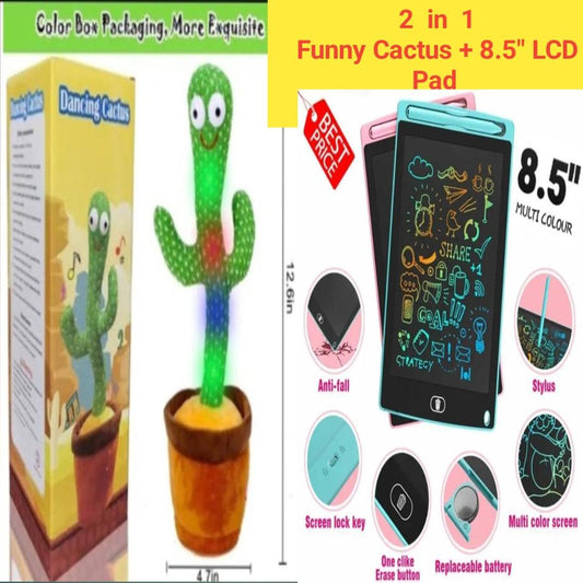 2-in-1 Dancing Cactus & LCD Writing Tablet for Kids
